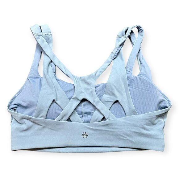 ATHLETA Women’s Cottage Blue Asana Strappy Back Sports Bra Size Small Petite - Picture 4 of 6